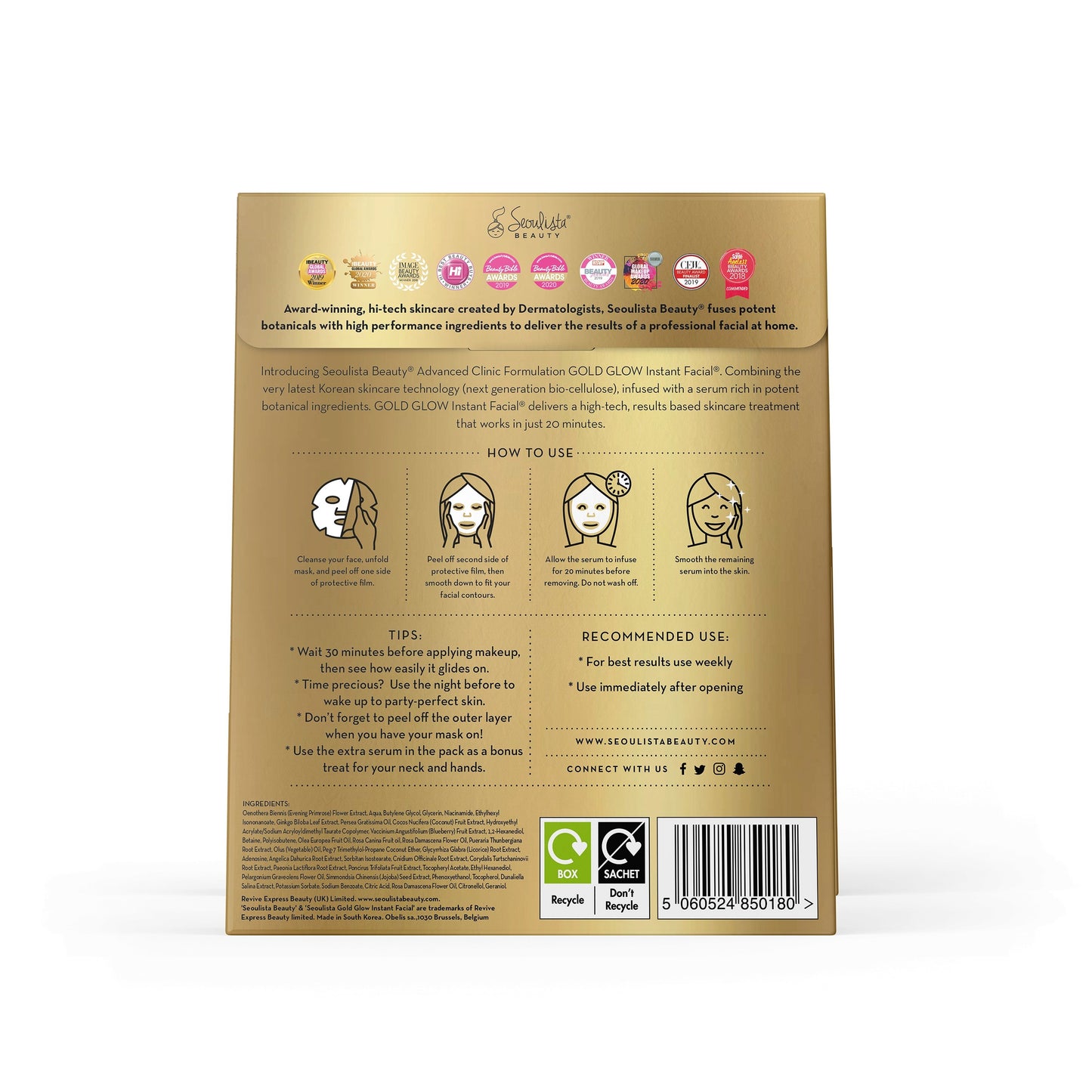 Seoulista Gold Glow Instant Facial® - Seoulista Beauty
