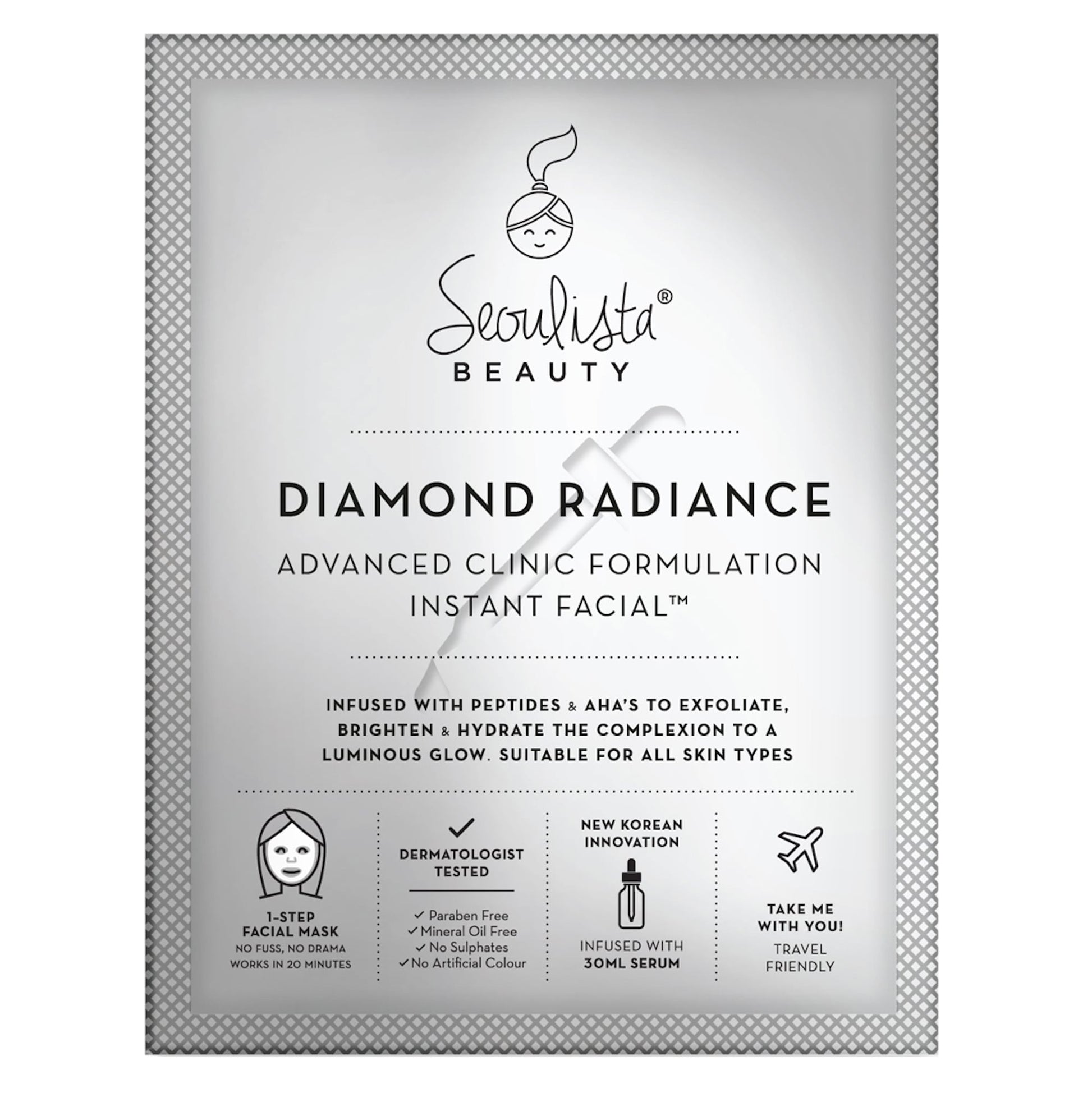 a sheet of diamond radiance on a white background